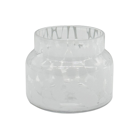 White Glass Candle Holder