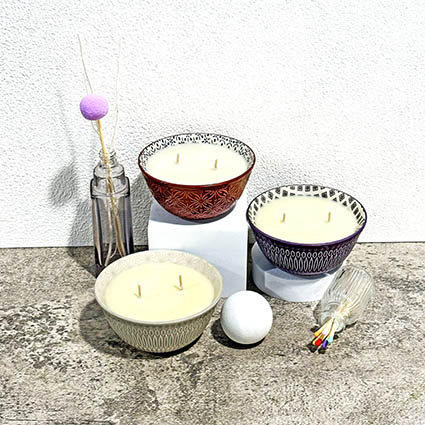 Ceramic Bowl With Scented Candle